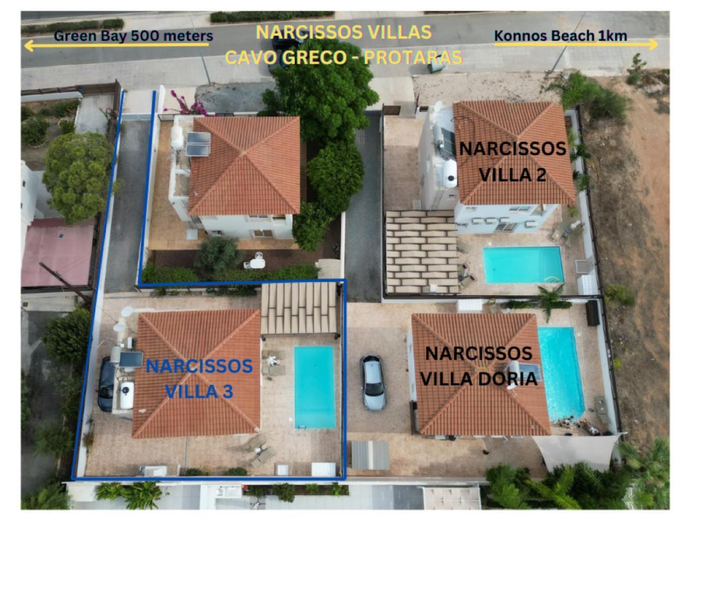 Narcissos Villa 3 プロタラス エクステリア 写真
